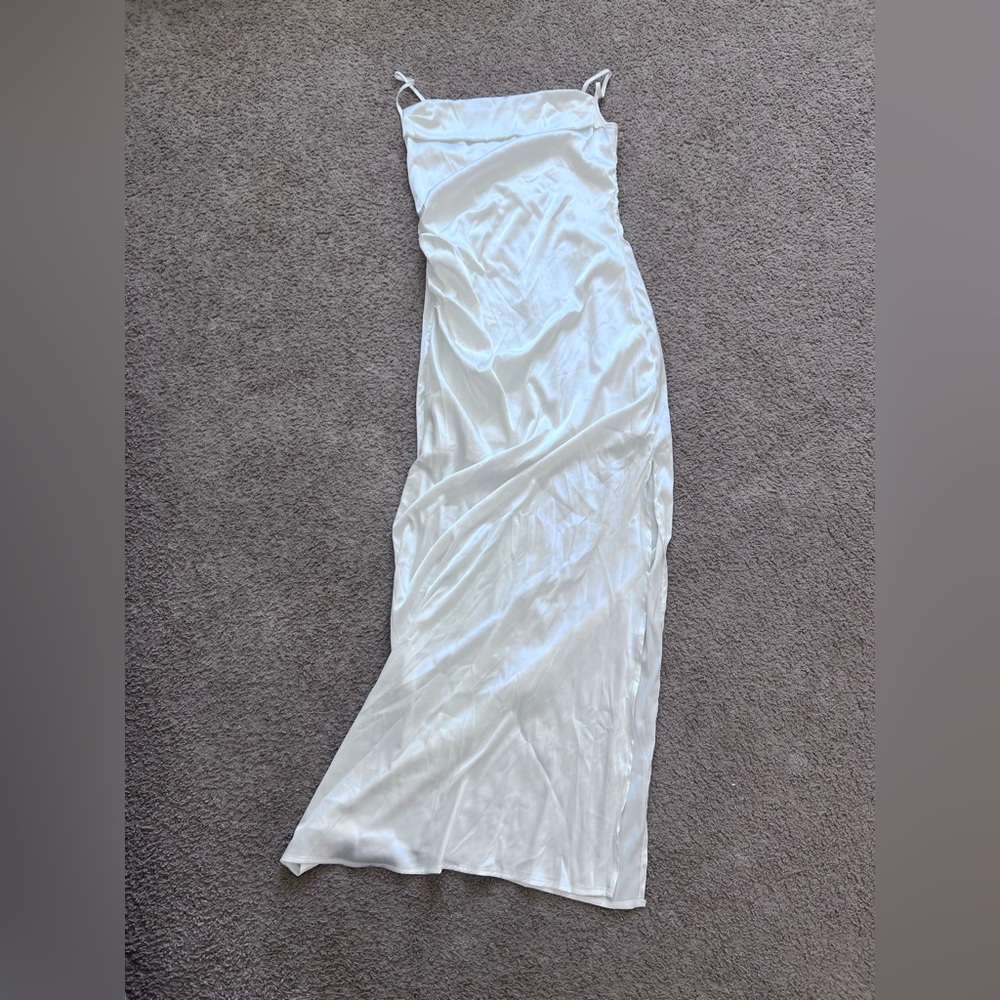 SHEIN Ivory Satin Gown